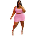 Plus Size Women's Clothes Fashion Sports Set Casual Two-piece Suit